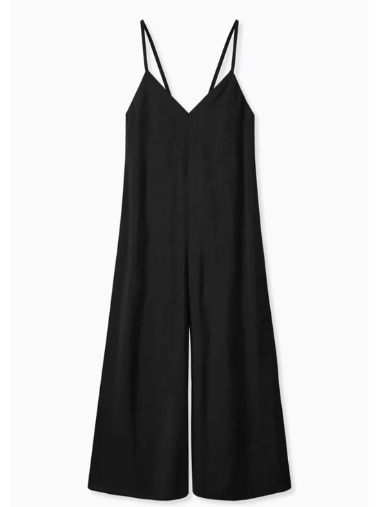 COS Pants - COS Black Wide-Leg Jumpsuit with Spaghetti Straps, size M, NWOT
